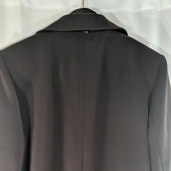 Gallery Dark Purple Long Trench Coat Jacket Lined Women's Small S Fall Winter - Picture 10 of 16